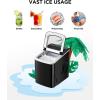 imageSilonn Nugget Ice Maker Countertop Pebble Ice Maker with Soft Chewable Ice OneClick Operation Ice Machine with SelfCleaning 33lbs24H for HomeKitchenOfficeEbony