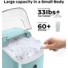 imageSilonn Nugget Ice Maker Countertop Pebble Ice Maker with Soft Chewable Ice OneClick Operation Ice Machine with SelfCleaning 33lbs24H for HomeKitchenOfficeGreen