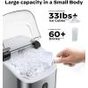 imageSilonn Nugget Ice Maker Countertop Pebble Ice Maker with Soft Chewable Ice OneClick Operation Ice Machine with SelfCleaning 33lbs24H for HomeKitchenOfficeStainless Steel17T