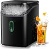 imageSilonn Nugget Ice Maker Countertop Pebble Ice Maker with Soft Chewable Ice OneClick Operation Ice Machine with SelfCleaning 33lbs24H for HomeKitchenOfficeBlack