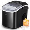 imageSilonn Ice Makers Countertop 44lbs Per Day 2 Ways to Add Water Auto SelfCleaning Stainless Steel Ice Machine for Home Office Bar PartyBlackIM09