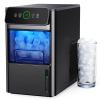imageSilonn Ice Maker Coutertop Machine  Portable Ice Cube Maker 20lbs of Bullet Ice per Day 6 ice Cubes in 6 Mins Visible Water Level Window Stainless Steel Ideal for Kitchen Office CampingBlack
