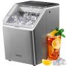 imageSilonn Ice Makers Countertop 44lbs Per Day 2 Ways to Add Water Auto SelfCleaning Stainless Steel Ice Machine for Home Office Bar PartyStainless SteelPRO
