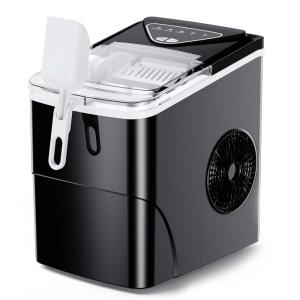 imageSilonn Ice Maker Countertop 9 Cubes Ready in 6 Mins 26lbs in 24Hrs SelfCleaning Ice Machine with Ice Scoop and Basket 2 Sizes of Bullet Ice for Home Kitchen Office Bar PartyBlack01