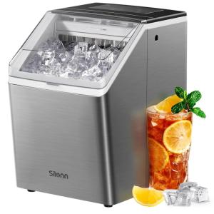 imageSilonn Ice Makers Countertop 44lbs Per Day 2 Ways to Add Water Auto SelfCleaning Stainless Steel Ice Machine for Home Office Bar PartyStainless SteelPRO