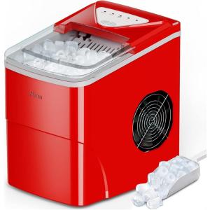 imageSilonn Nugget Ice Maker Countertop Pebble Ice Maker with Soft Chewable Ice OneClick Operation Ice Machine with SelfCleaning 33lbs24H for HomeKitchenOfficeRed