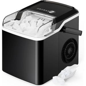 imageSilonn Nugget Ice Maker Countertop Pebble Ice Maker with Soft Chewable Ice OneClick Operation Ice Machine with SelfCleaning 33lbs24H for HomeKitchenOfficeBlack