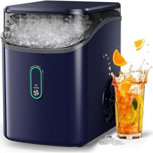 imageSilonn Nugget Ice Maker Countertop Pebble Ice Maker with Soft Chewable Ice OneClick Operation Ice Machine with SelfCleaning 33lbs24H for HomeKitchenOfficeBlue