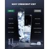 imageSilonn Crescent Ice Maker Countertop Slow Melting ampamp CrystalClear Ice SelfCleaning Ice Machine with Adjustable Ice Thickness ampamp Timer Function 16 Pcs in 15 Mins 2000 Pcs per Day
