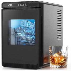 imageSilonn Clear Ice Cube Maker Countertop Makes 3 Large 16 Cubes in 20 Mins Crystal Clear ampamp SlowMelting Ice for Whiskey Adjustable Ice Thickness ampamp Auto Clean Great for Home bar Kitchen ampamp Party