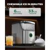 imageSilonn Nugget Ice Maker Countertop Ice Basket with Handle Quiet Operation ampamp Self Cleaning Ice Machine Chewable Ice 33 lbs24H Portable Pellet Ice Maker with Scoop for Home Kitchen and Office