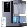 imageSilonn Nugget Ice Maker Countertop with 3L Detachable Water Tank 40 lbs24H Soft Chewable Ice Self Cleaning Ice Machine with Timer Function Pebble Ice Maker for Kitchen Party and OfficeSilver Gray