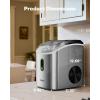 imageSilonn Nugget Ice Maker Countertop Chewable Pellet Ice Machine with SelfCleaning Portable Pebble Ice Maker with Ice Scoop for Home Kitchen amp Office GreenStainless SteelPRO