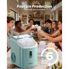 imageSilonn Nugget Ice Maker Countertop Chewable Pellet Ice Machine with SelfCleaning Portable Pebble Ice Maker with Ice Scoop for Home Kitchen amp Office GreenMint