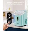 imageSilonn Nugget Ice Maker Countertop Chewable Pellet Ice Machine with SelfCleaning Portable Pebble Ice Maker with Ice Scoop for Home Kitchen amp Office GreenCyan