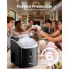 imageSilonn Nugget Ice Maker Countertop Chewable Pellet Ice Machine with SelfCleaning Portable Pebble Ice Maker with Ice Scoop for Home Kitchen amp Office GreenBlackPRO