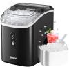 imageSilonn Nugget Ice Maker Countertop Chewable Pellet Ice Machine with SelfCleaning Portable Pebble Ice Maker with Ice Scoop for Home Kitchen amp Office GreenBlacktransparent