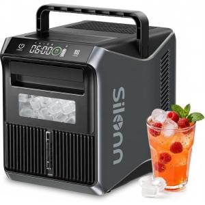 imageSilonn Nugget Ice Maker Countertop  44lbs24h CrushedPebble Ice Machine Front PullOut Water Tank amp Removable Basket Stainless Steel Finish for Home KitchenTarnish