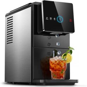 imageSilonn Nugget Ice Maker Countertop Auto Drop Ice Self Cleaning Ice Machine 40 lbs24H Soft Chewable Ice Self Dispensing Nugget Ice Maker for Home Kitchen and PartyStainless steel